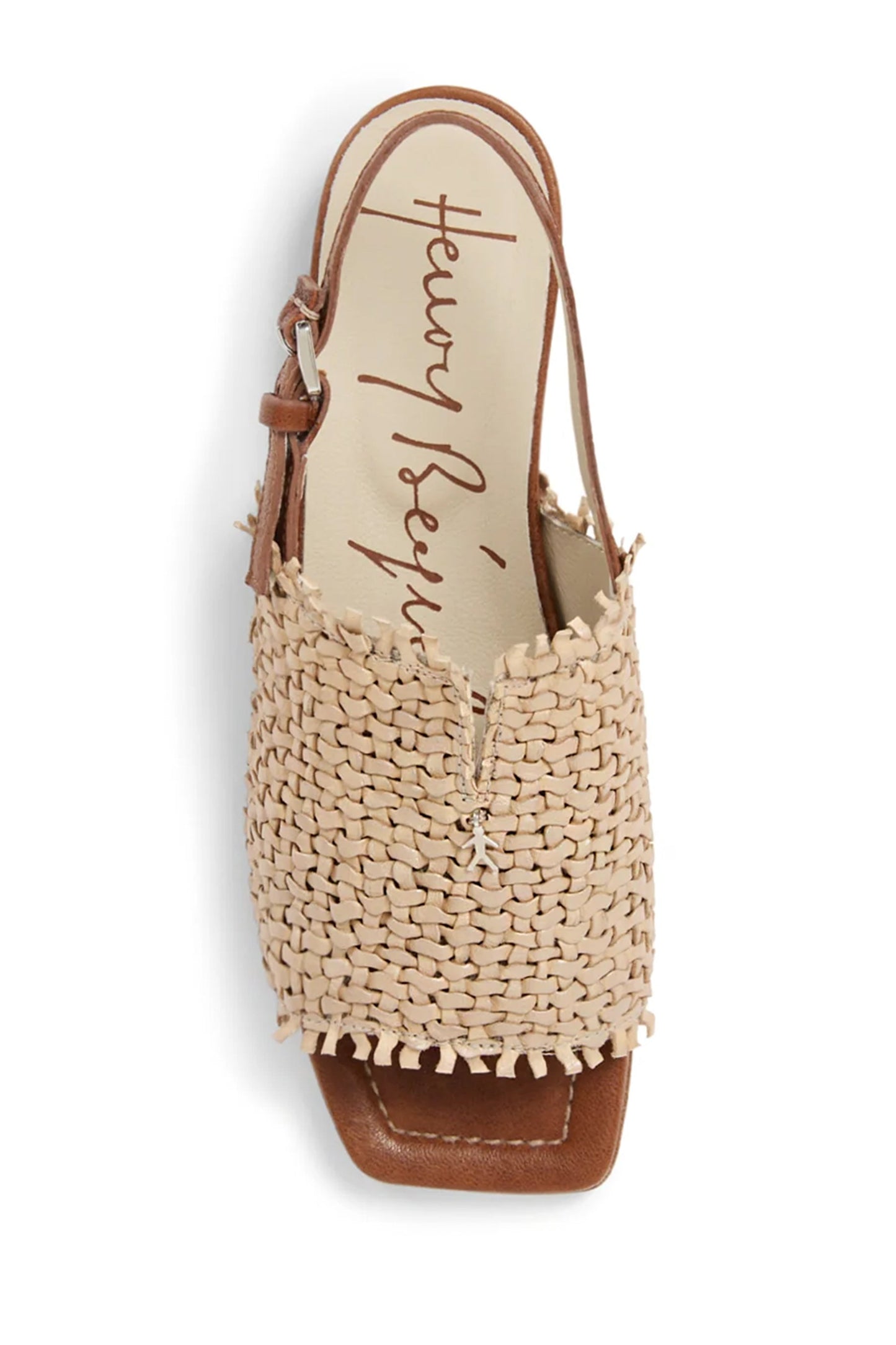 Intreccio Woven Leather Sandal in Madreperla Beige